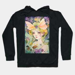 Cute Fairy in the Floral Garden Hoodie